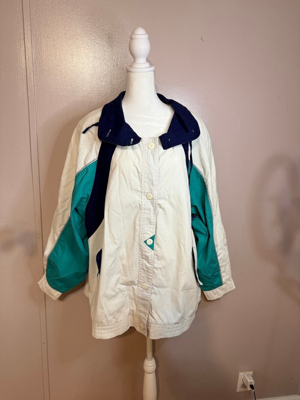 Vintage Current Seen women’s color-block windbreaker jacket size 20W